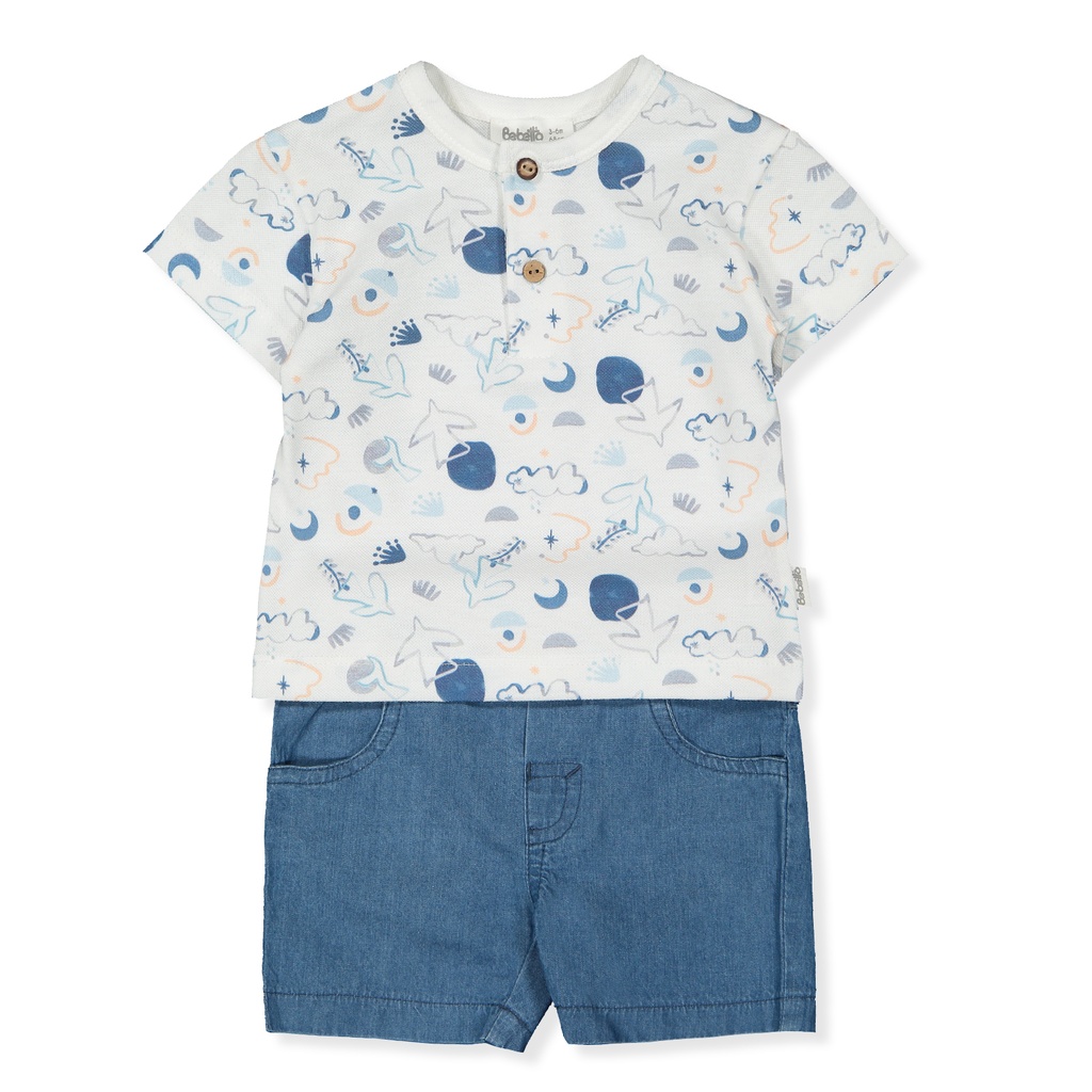 SET DE SHORT LONA Y PLAYERA OUTSIDE THE WORLD