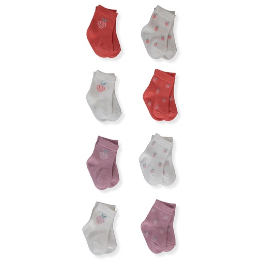 [8697558081111] SET DE 2 CALCETINES/CALCETAS SUMMER VIBES ECRU-SPICED CORAL 